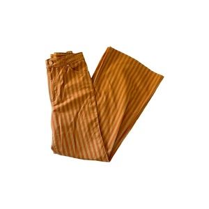 orange and yellow striped bellbottom jeans BRAND NEW